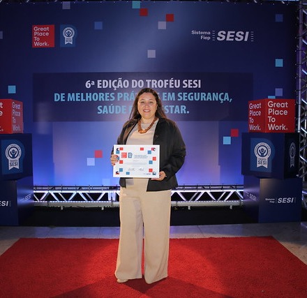 Nova Produtiva recebe prêmio na 6ª edição do Troféu Sesi de Melhores Práticas em Segurança, Saúde e Bem-Estar.